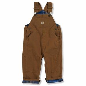 Carhartt Canvas Bib Overall flannel-lined 3T